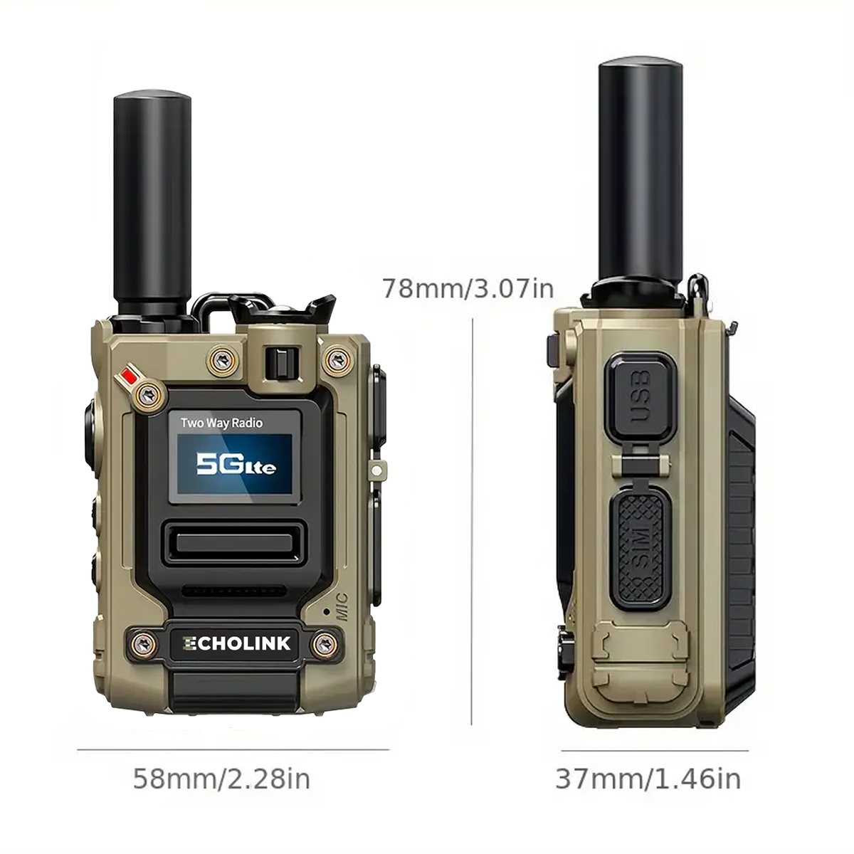 2x Tactical Walkie-Talkie EchoLink [UNLIMITED COMMUNICATION]